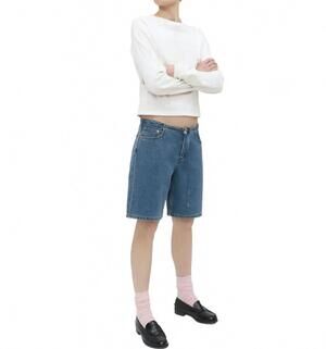 NEW STILL HERE cool relaxed leg shorts in classic blue